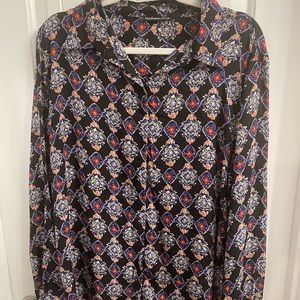 Madison Paige XL Multicolor Mosaic Long Sleeve Top